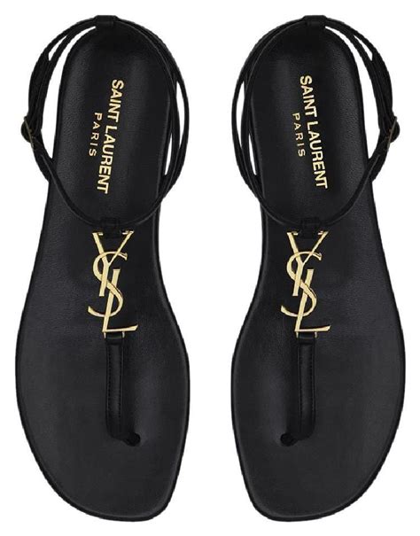 ysl black strap flat|FLATS .